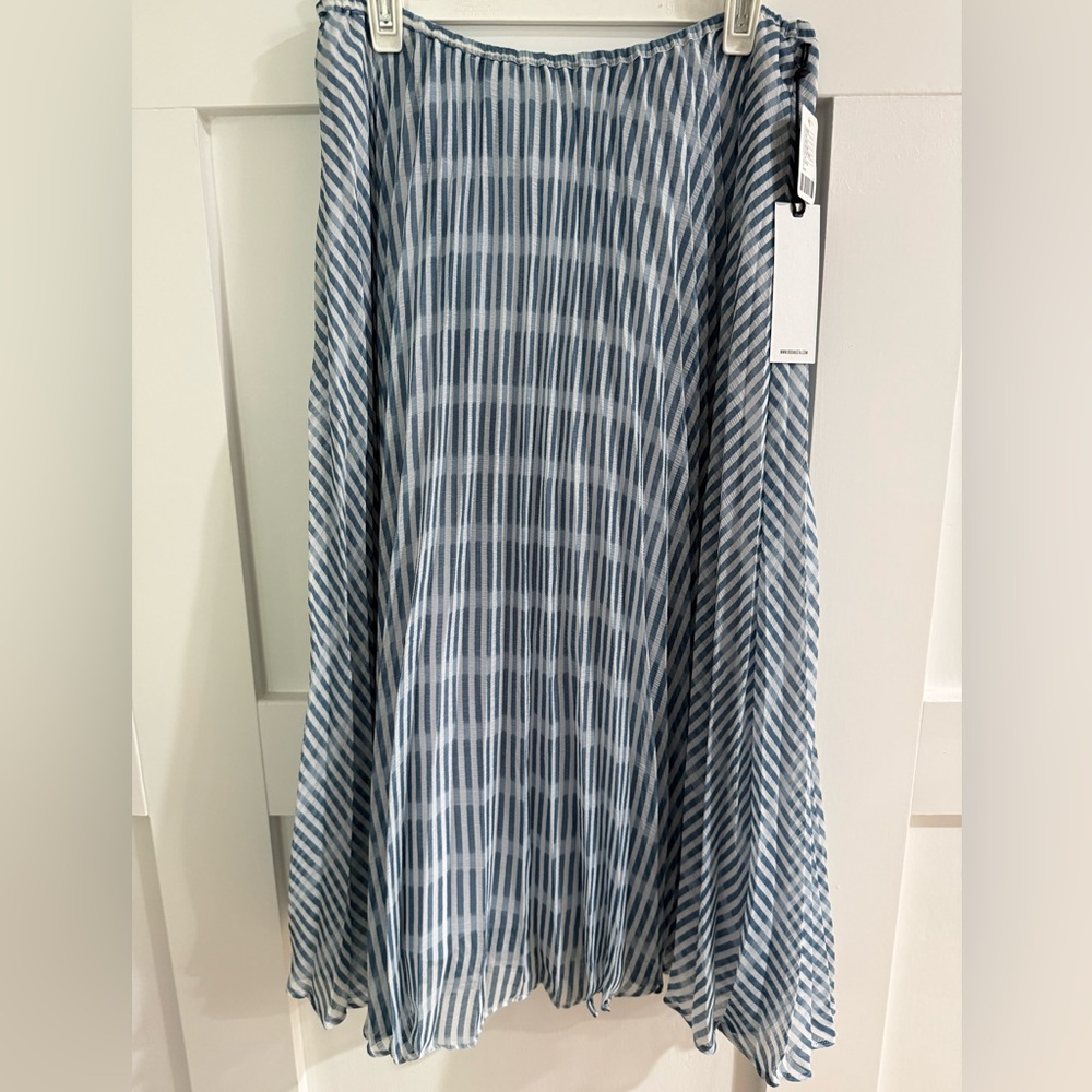 NWT BB Dakota Striped Pleated Midi Skirt Anthropologie Medium
